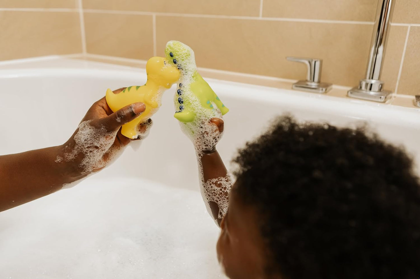 Nuby Dinosaur Bath Squirters - Colourful Bath Toy | Suitable from 10 Months |Pack of 4