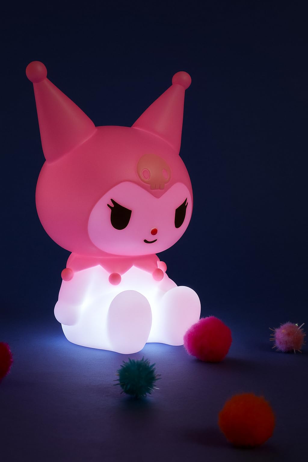 Kuromi Night Light – Official Sanrio Mood Lamp for Kids & Teens – Kawaii Bedroom Decor – Cute Hello Kitty Collectible Gift – Battery Operated