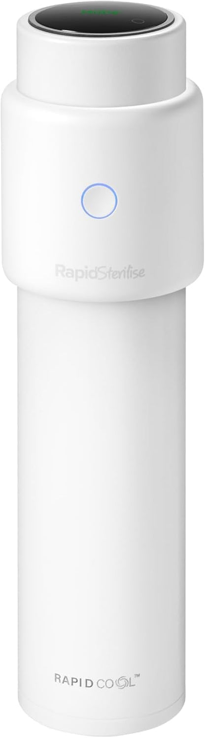 Nuby RapidSterilise Portable UV Steriliser, Made for RapidCool - 70 Uses per Charge | Auto Shut-Off | Kills 99.9% of Bacteria (Black)