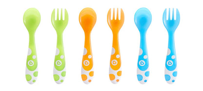 Munchkin 011454 Multi-Coloured Forks and Spoons Set of 6