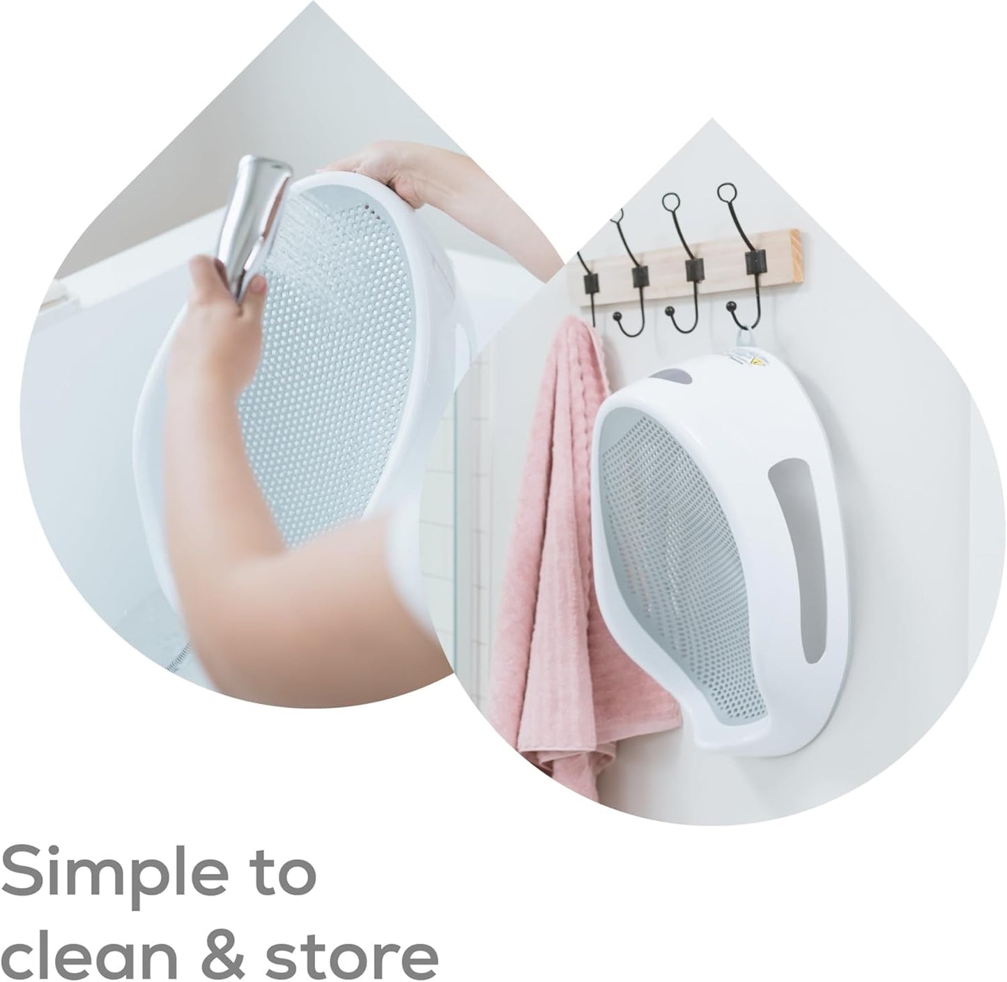 Angelcare - Baby Bath Support - Soft Touch Support - Water Level Indicator - Ideal for Babies Less Than 6 Months Old - Aqua