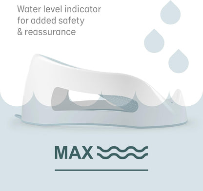 Angelcare - Baby Bath Support - Soft Touch Support - Water Level Indicator - Ideal for Babies Less Than 6 Months Old - Aqua