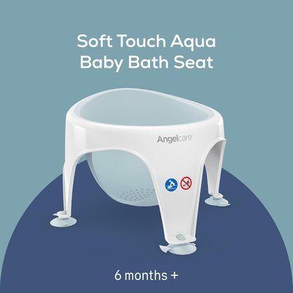 Angelcare - Baby Bath Seat - Soft Touch Support - Water Level Indicator - Fixation by Suction Cups - Grey