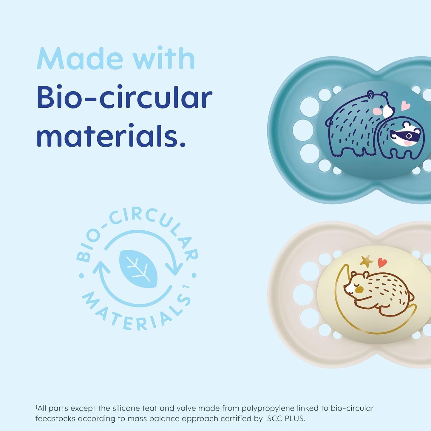 MAM Original Soothers | 18-36 Months | Pack of 2 | Comes in Dummy Steriliser Box | Sustainable Materials | Baby Accessories | Cream (Various Designs)