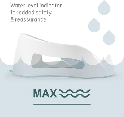 Angelcare - Baby Bath Support - Soft Touch Support - Water Level Indicator - Ideal for Babies Less Than 6 Months Old - Aqua