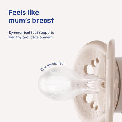 MAM Original Soothers | 18-36 Months | Pack of 2 | Comes in Dummy Steriliser Box | Sustainable Materials | Baby Accessories | Cream (Various Designs)