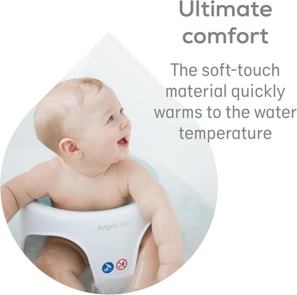 Angelcare - Baby Bath Seat - Soft Touch Support - Water Level Indicator - Fixation by Suction Cups - Grey