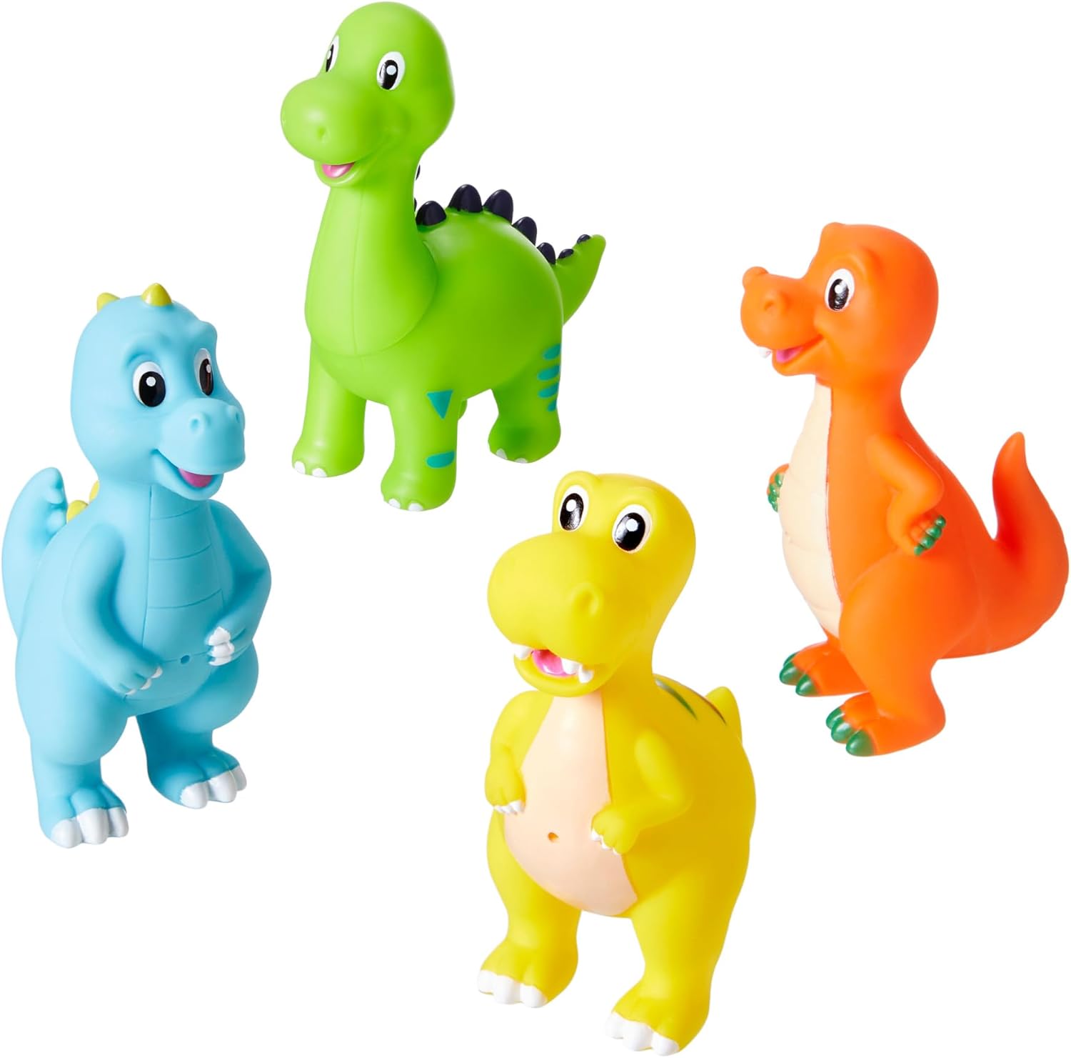 Nuby Dinosaur Bath Squirters - Colourful Bath Toy | Suitable from 10 Months |Pack of 4