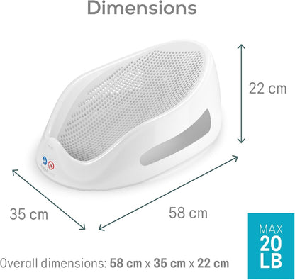 Angelcare - Baby Bath Support - Soft Touch Support - Water Level Indicator - Ideal for Babies Less Than 6 Months Old - Aqua