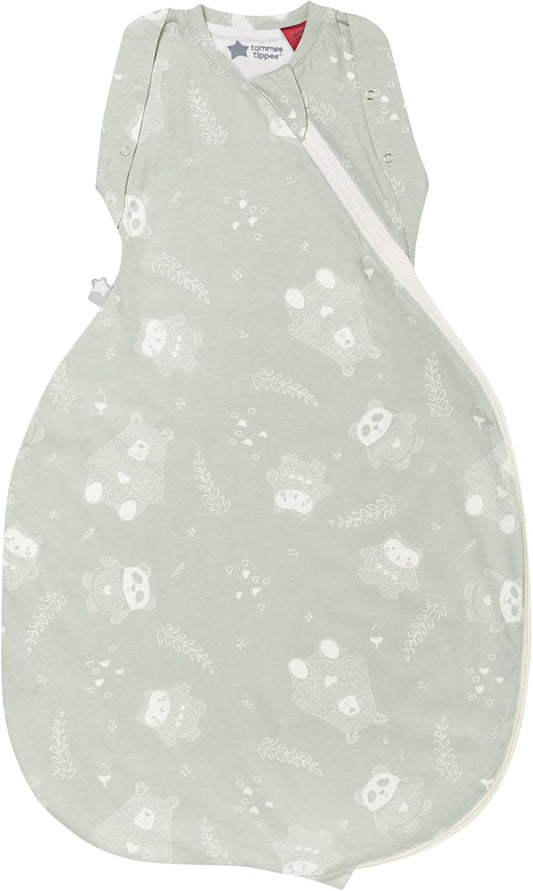 Tommee Tippee Baby Sleep Bag for Newborns, The Original Grobag Swaddle Bag, Hip-Healthy Design, Soft Cotton-Rich Fabric, 3-6 m, 1.0 TOG, Woodland Gro Friends