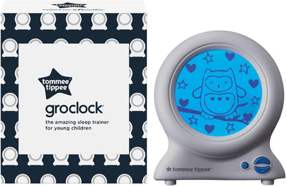 Tommee Tippee Groclock Sleep Trainer Clock, Alarm Clock and Nightlight for Young Children, USB-Powered