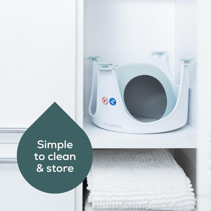 Angelcare - Baby Bath Seat - Soft Touch Support - Water Level Indicator - Fixation by Suction Cups - Grey