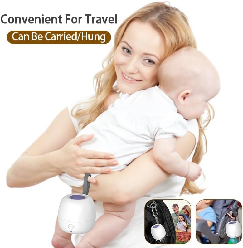 Portable UV Dummy Steriliser, No Water, Cooling or Drying Required. Kills 99.9% of Germs,Rechargeable Battery