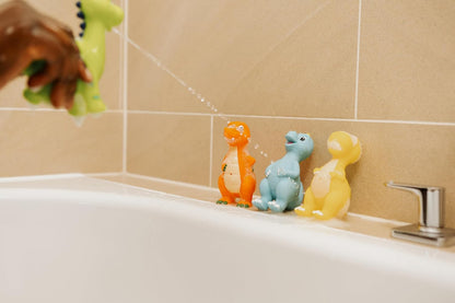 Nuby Dinosaur Bath Squirters - Colourful Bath Toy | Suitable from 10 Months |Pack of 4
