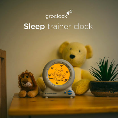 Tommee Tippee Groclock Sleep Trainer Clock, Alarm Clock and Nightlight for Young Children, USB-Powered