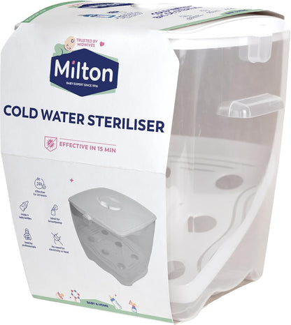 Milton Cold Water Steriliser (White), Packaging may vary