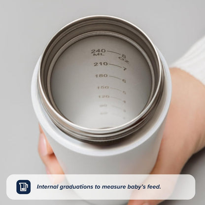 Nuby RapidCool Portable Baby Bottle Making Kit - Prepare A Perfect Formula Feed in 2 Minutes | Includes: 2 Rapid Cool's with 2 Digital Thermometer Lids, 2 Powder Dispensers & Flask