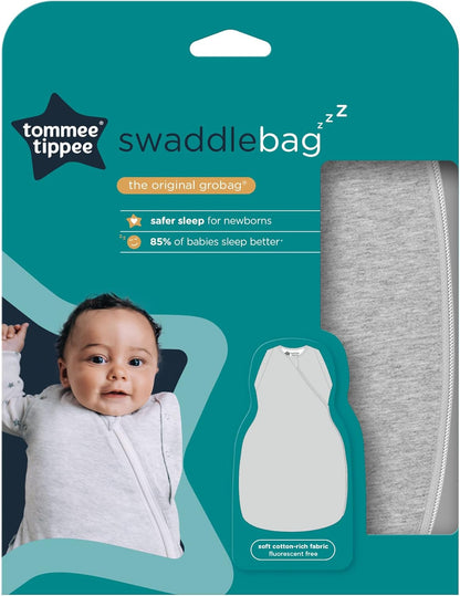 Tommee Tippee Baby Sleep Bag for Newborns, The Original Grobag Swaddle Bag, Hip-Healthy Design, Soft Cotton-Rich Fabric, 3-6 m, 1.0 TOG, Woodland Gro Friends
