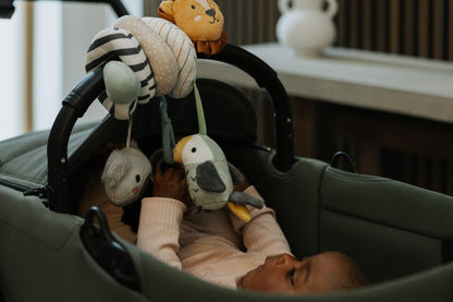 Nuby Animal Adventures Activity Spiral – Interactive Pram Toy with Sensory Toys Suitable from Birth, 89075, One Size