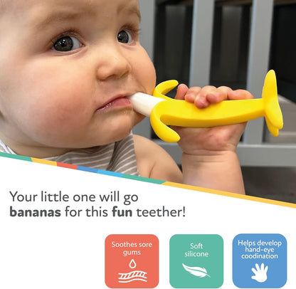 Nuby Banana Soothing Teether Easy Grip BPA-Free Suitable from 3 Months Plus, One Size