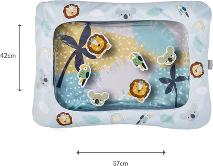 Nuby Animal Adventures Water Mat – Sensory Toys | Interactive Play | Machine Washable Cover | Suitable from 6 Months Plus, 048526890729, Multicolor, One Size