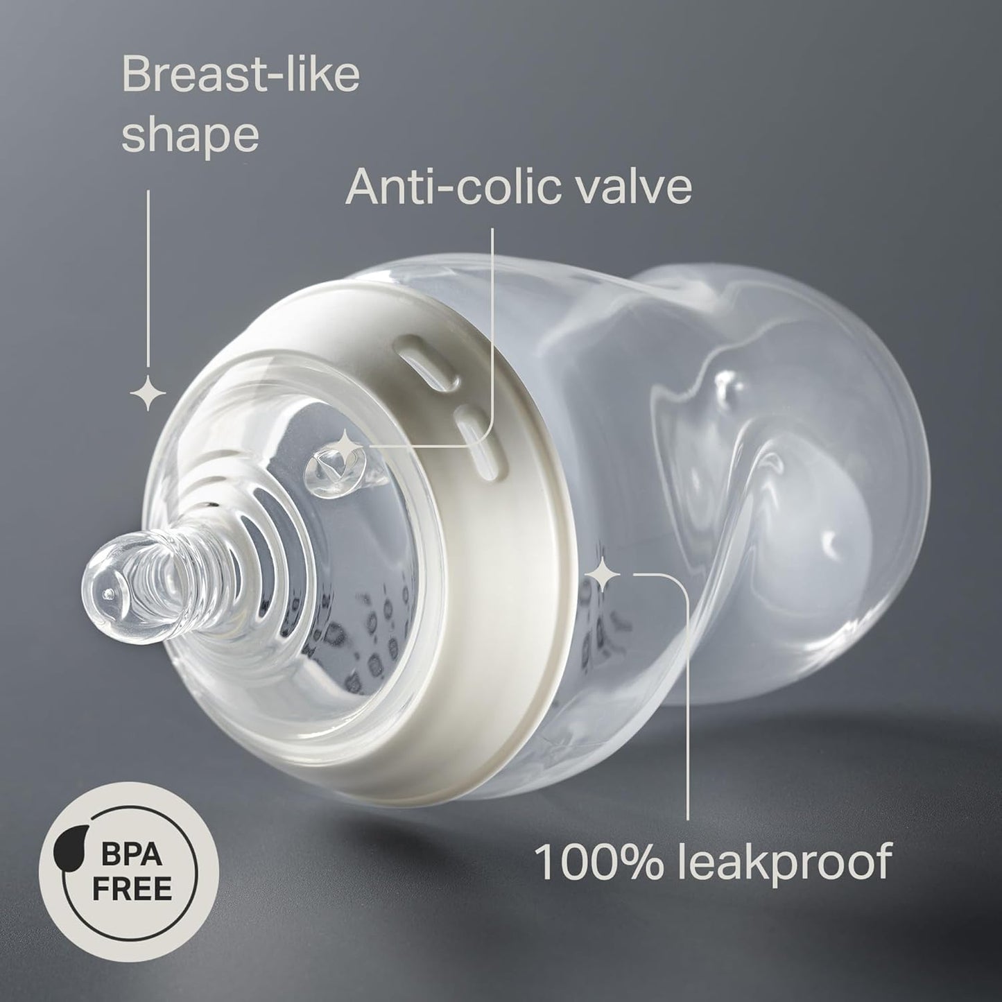 Tommee Tippee Natural Start Baby Bottles for 3m+, Pack of 4 340ml Baby Bottles, with Slow Flow Breast-Like Teat for a Natural Latch, Self-Sterilising and BPA Free, Baby Feeding Essentials