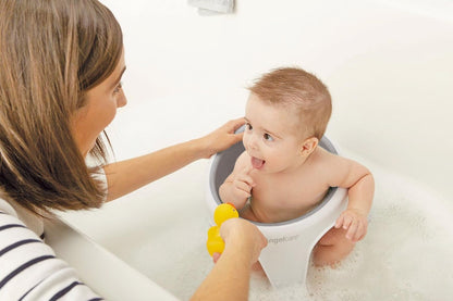 Angelcare - Baby Bath Seat - Soft Touch Support - Water Level Indicator - Fixation by Suction Cups - Grey