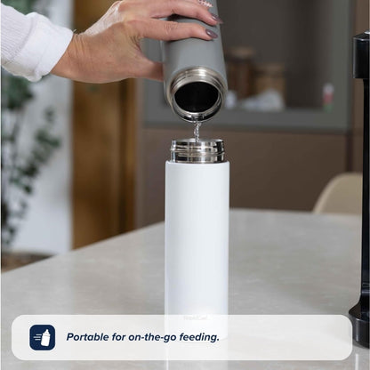 Nuby RapidCool Portable Baby Bottle Making Kit - Prepare A Perfect Formula Feed in 2 Minutes | Includes: 2 Rapid Cool's with 2 Digital Thermometer Lids, 2 Powder Dispensers & Flask