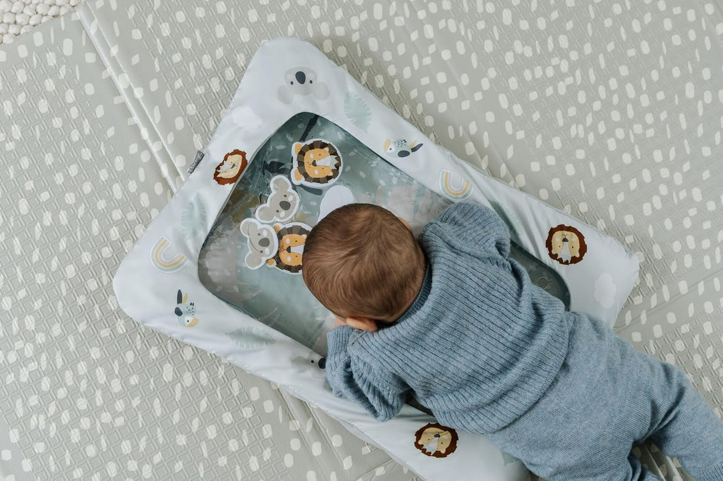 Nuby Animal Adventures Water Mat – Sensory Toys | Interactive Play | Machine Washable Cover | Suitable from 6 Months Plus, 048526890729, Multicolor, One Size