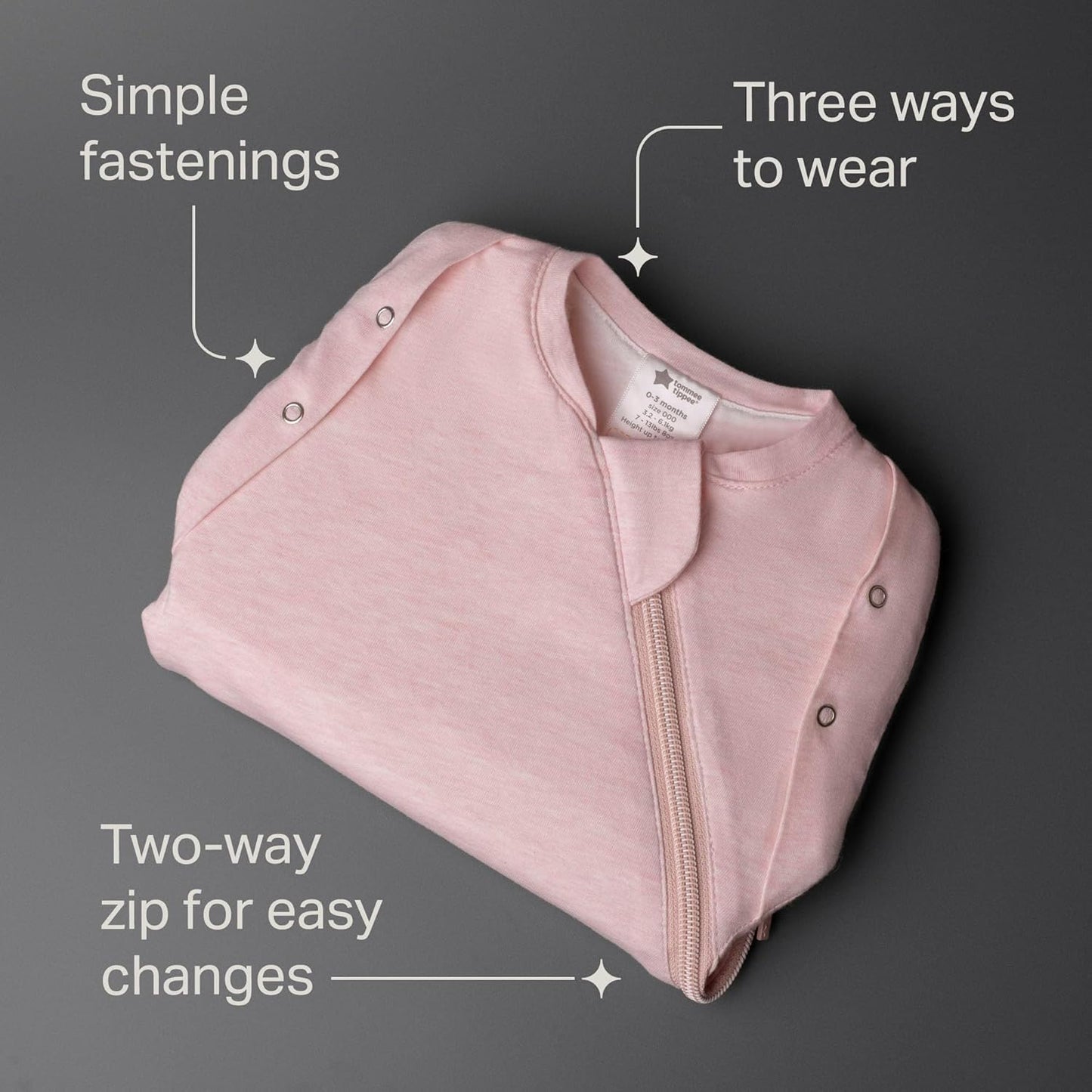 Tommee Tippee Baby Sleep Bag for Newborns, The Original Grobag Swaddle Bag, Hip-Healthy Design, Soft Cotton-Rich Fabric, 3-6 m, 1.0 TOG, Woodland Gro Friends