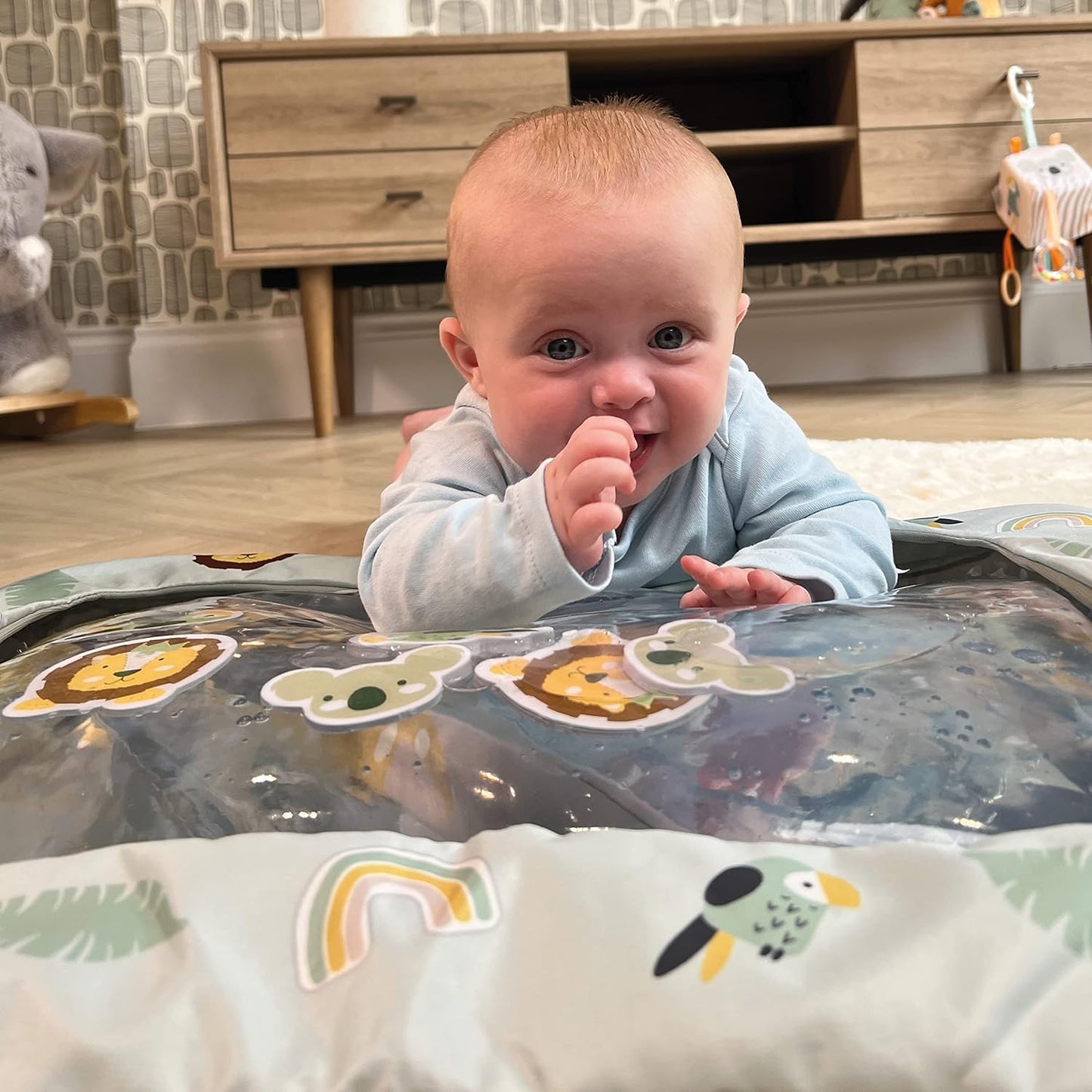 Nuby Animal Adventures Water Mat – Sensory Toys | Interactive Play | Machine Washable Cover | Suitable from 6 Months Plus, 048526890729, Multicolor, One Size