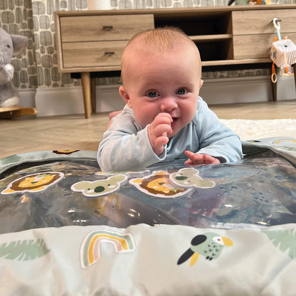 Nuby Animal Adventures Water Mat – Sensory Toys | Interactive Play | Machine Washable Cover | Suitable from 6 Months Plus, 048526890729, Multicolor, One Size