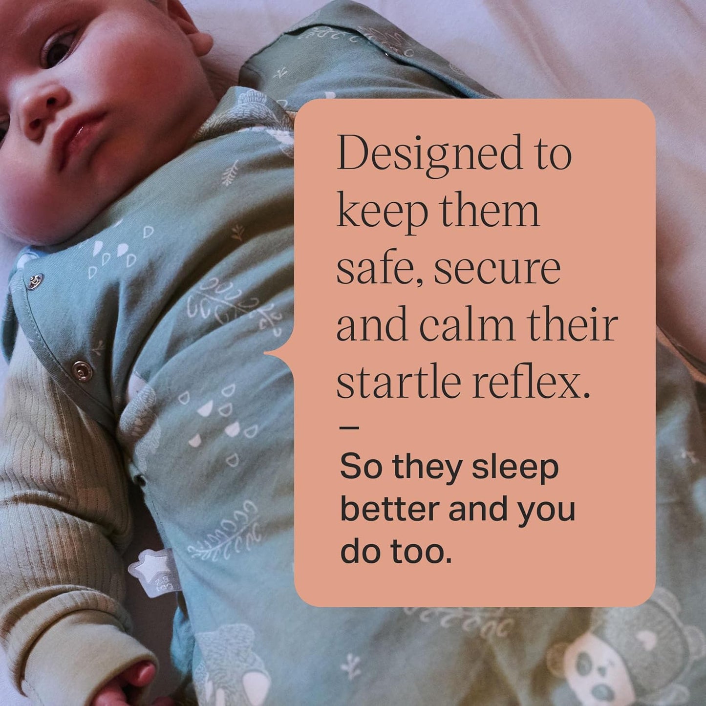 Tommee Tippee Baby Sleep Bag for Newborns, The Original Grobag Swaddle Bag, Hip-Healthy Design, Soft Cotton-Rich Fabric, 3-6 m, 1.0 TOG, Woodland Gro Friends