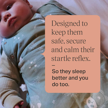 Tommee Tippee Baby Sleep Bag for Newborns, The Original Grobag Swaddle Bag, Hip-Healthy Design, Soft Cotton-Rich Fabric, 3-6 m, 1.0 TOG, Woodland Gro Friends