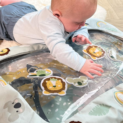 Nuby Animal Adventures Water Mat – Sensory Toys | Interactive Play | Machine Washable Cover | Suitable from 6 Months Plus, 048526890729, Multicolor, One Size
