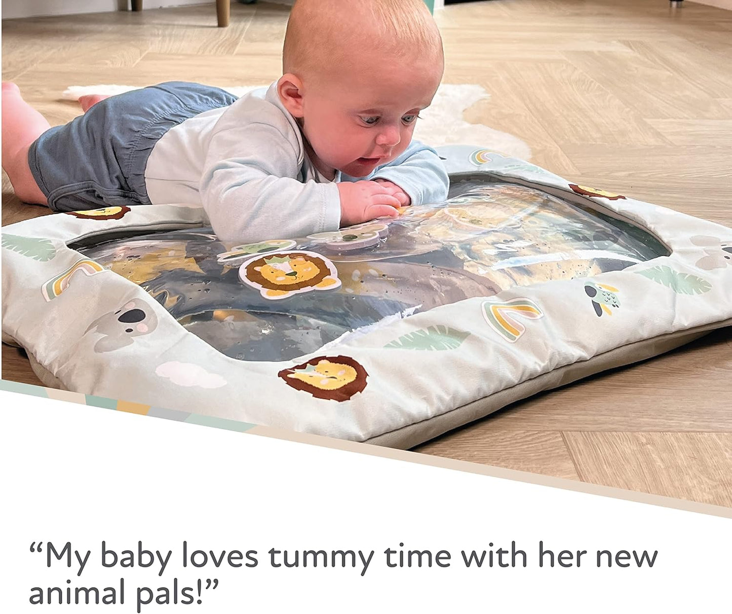 Nuby Animal Adventures Water Mat – Sensory Toys | Interactive Play | Machine Washable Cover | Suitable from 6 Months Plus, 048526890729, Multicolor, One Size