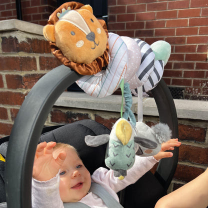 Nuby Animal Adventures Activity Spiral – Interactive Pram Toy with Sensory Toys Suitable from Birth, 89075, One Size