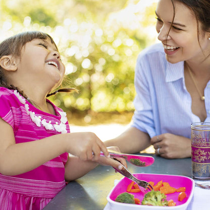 Munchkin Bento Lunch Box for Babies and Toddlers|Lunchbox with Divided Sections| Baby and Childrens 5 Compartment and Cutlery Food Container for Childcare and School | Yellow