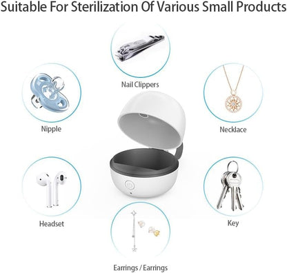 Portable UV Dummy Steriliser, No Water, Cooling or Drying Required. Kills 99.9% of Germs,Rechargeable Battery