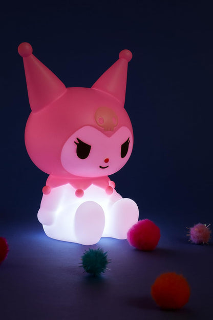 Kuromi Night Light – Official Sanrio Mood Lamp for Kids & Teens – Kawaii Bedroom Decor – Cute Hello Kitty Collectible Gift – Battery Operated